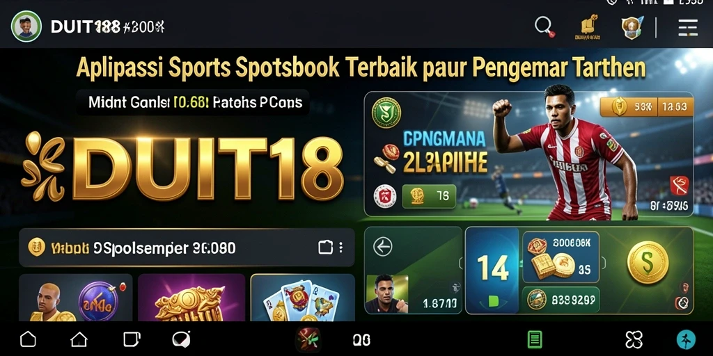 Screenshot utama DUIT188 menunjukkan tampilan antarmuka yang dinamis dan interaktif.