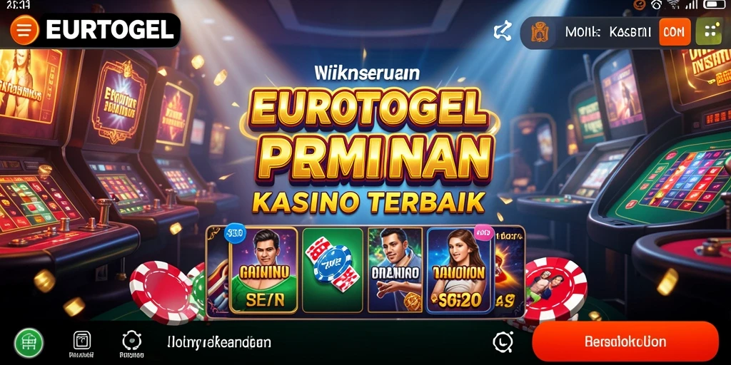 Screenshot utama EUROTOGEL menampilkan gameplay Kasino yang menyenangkan.