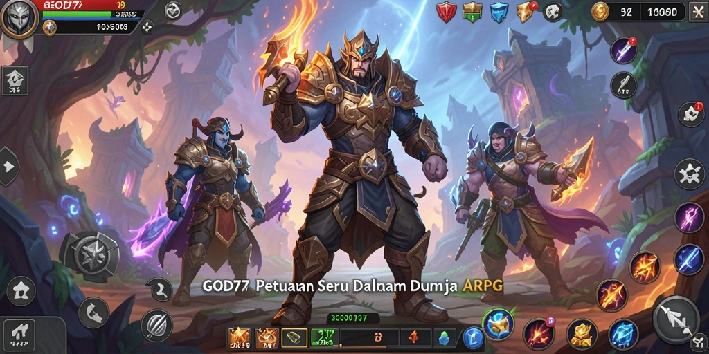 Tampilan menarik dari gameplay ARPG dalam GOD77