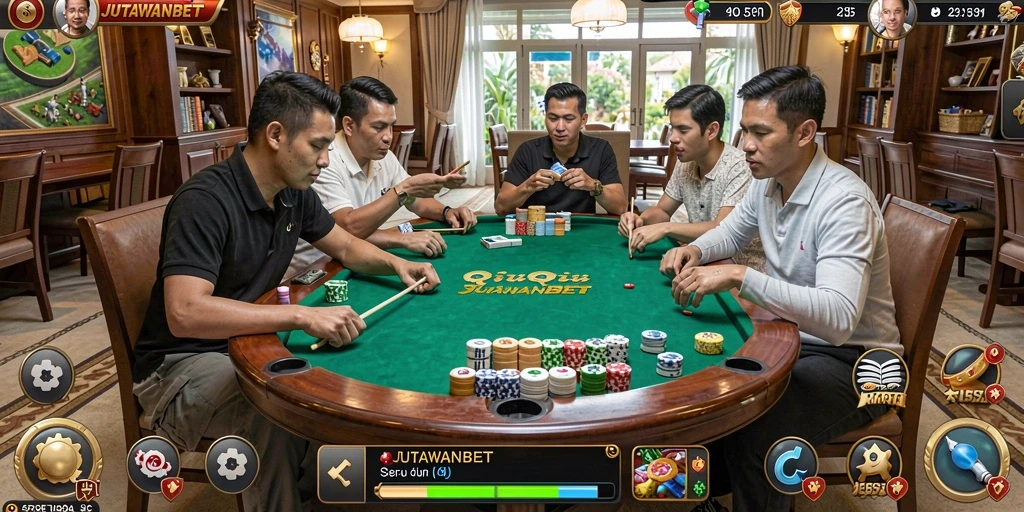Tampilan gameplay QiuQiu yang seru dan menantang.