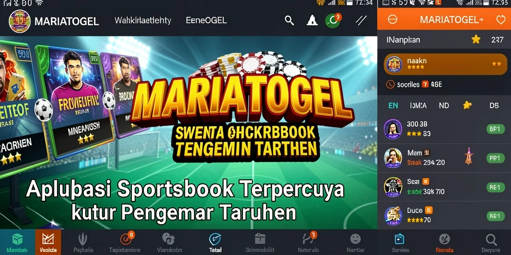 Tampilan antarmuka MARIATOGEL saat permainan taruhan berlangsung.