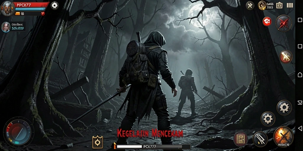 Tangkapan layar gameplay yang menyeramkan dari PCX777.