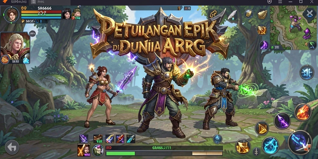 Screenshot menunjukkan aksi pertempuran seru dalam gameplay ARPG.